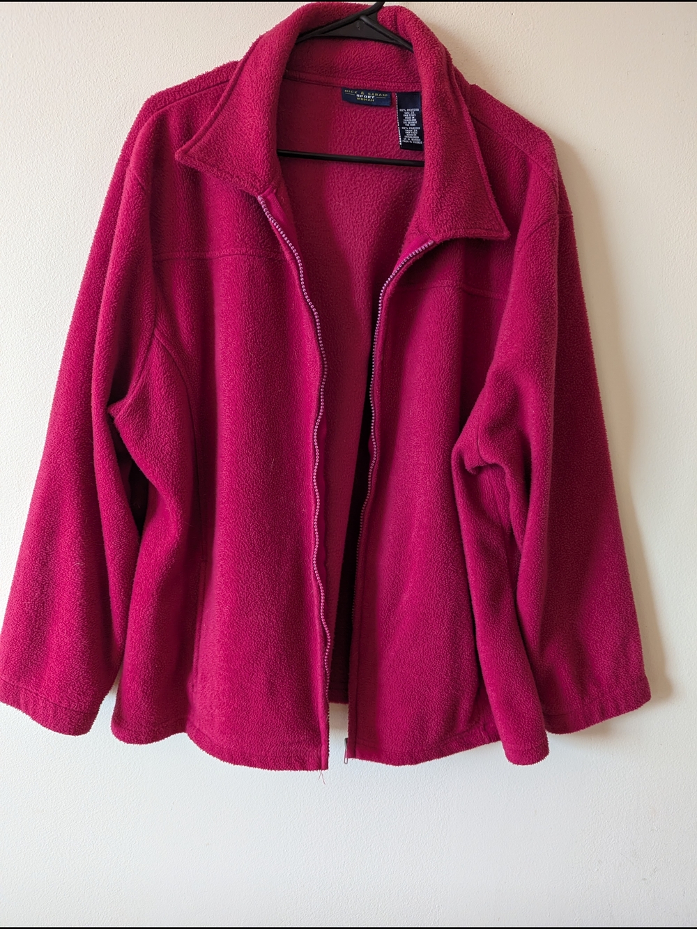 Nick & Sarah Sport Woman Red Fleece Jacket 2X